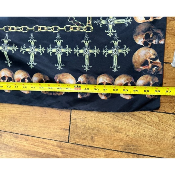 🖤 Heavy Gothic Reversible Hooded Cloak – Skull & Cross Design – Cosplay Vampire - Picture 11 of 16